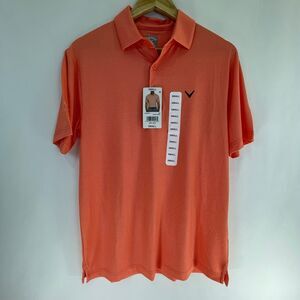 Callaway Polo Shirt Opti-Dri Orange Golf Shirt Small | NEW